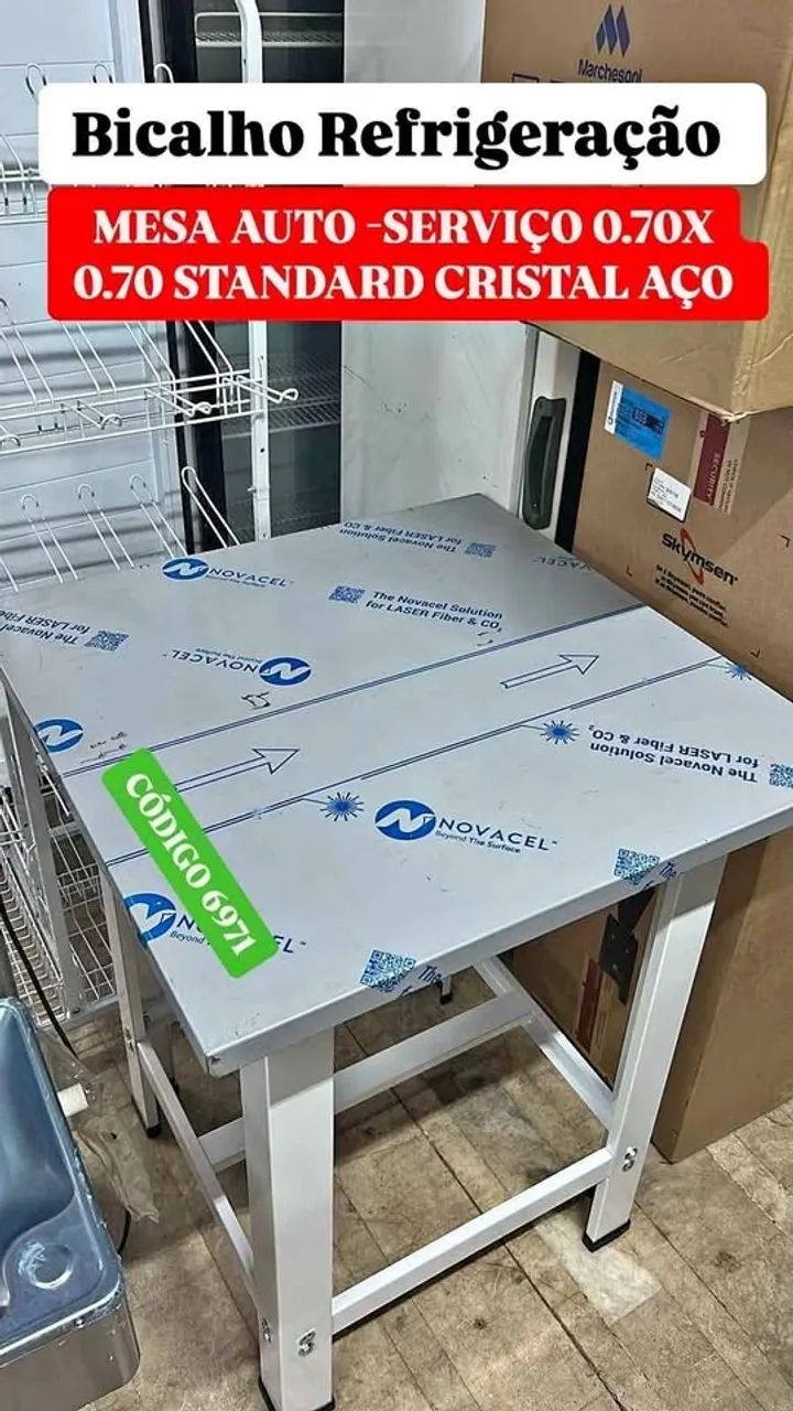 MESA AUTO SERVIÇO 70X70 NOVA