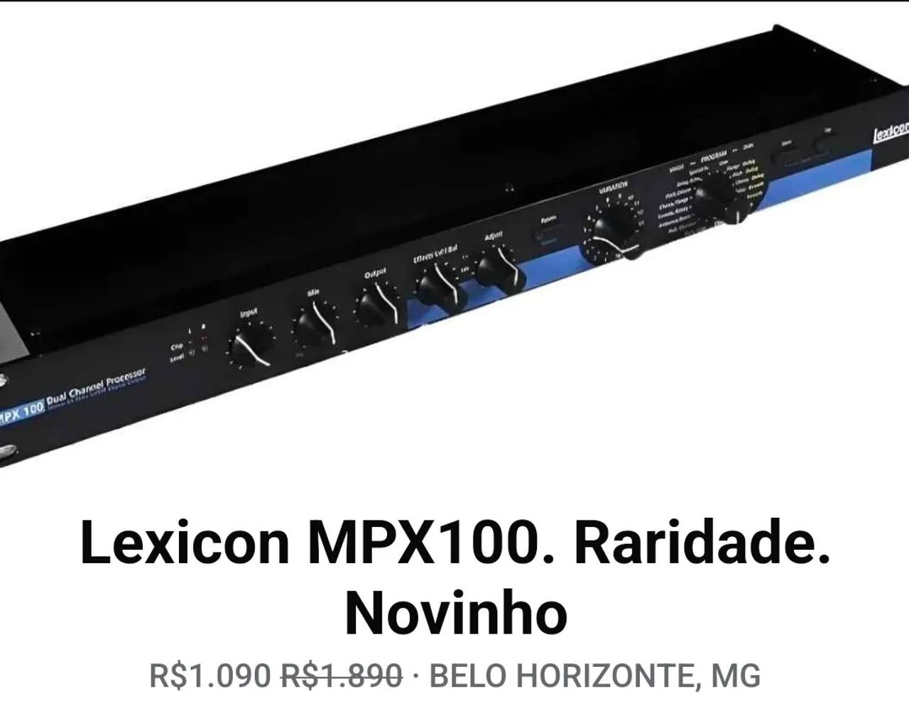 Rack Multiefeitos. O classico Lexicon MPX100