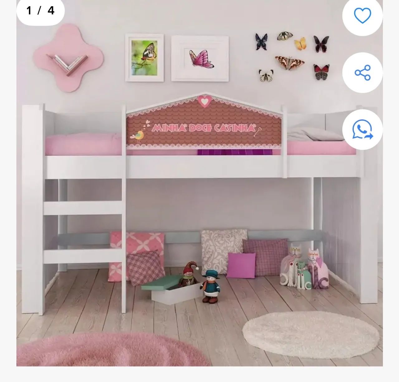 Cama Infantil Minha Doce Casinha / USADA - Foto 2