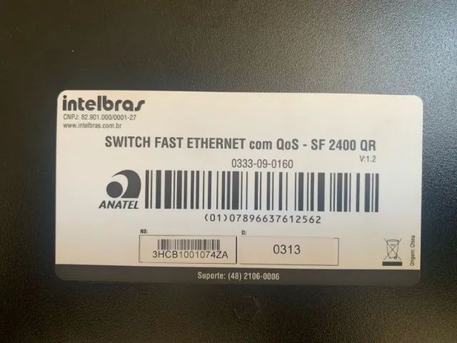 Switch 24 Portas Fast Ethernet Intelbras Sf 2400 Qr 10/100 - Foto 5