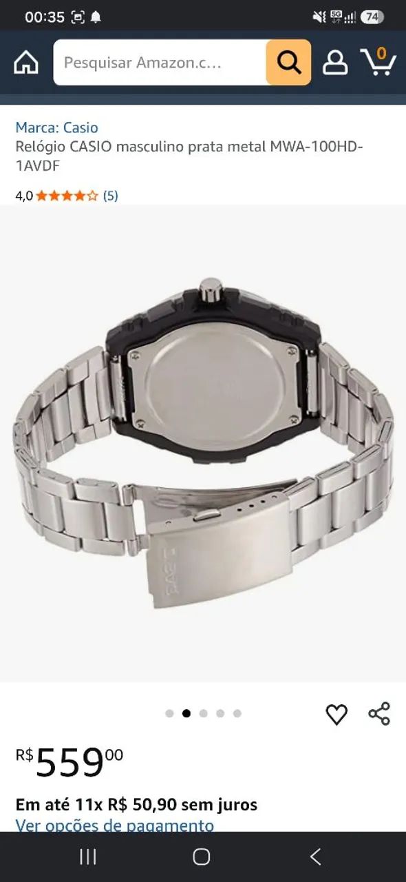 Relógio casio original, novo zero. - Foto 2