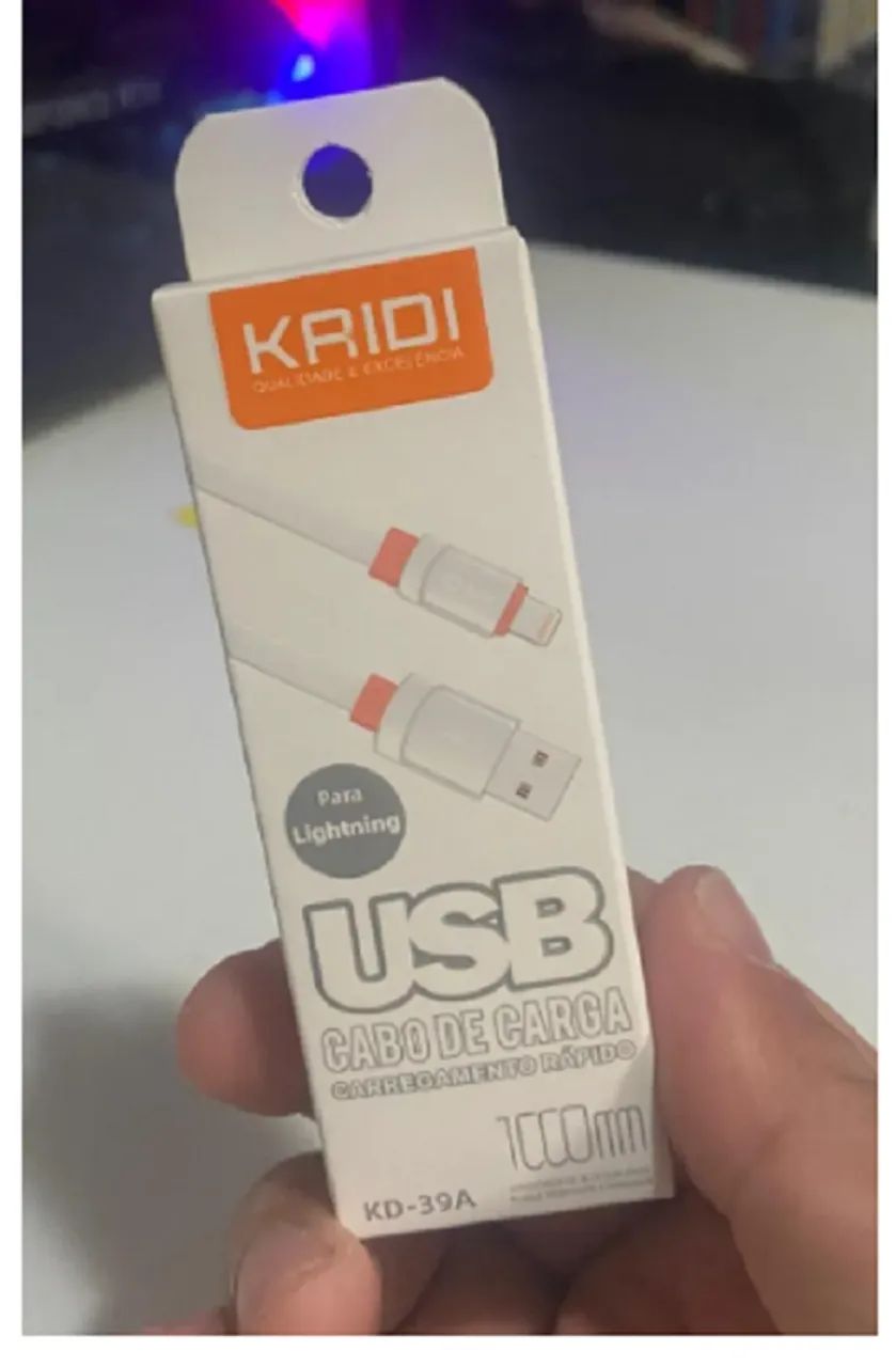 Cabo Carregamento Kaidi 1m Usb Ios iPhone Lightning Kd-39a. - Foto 5