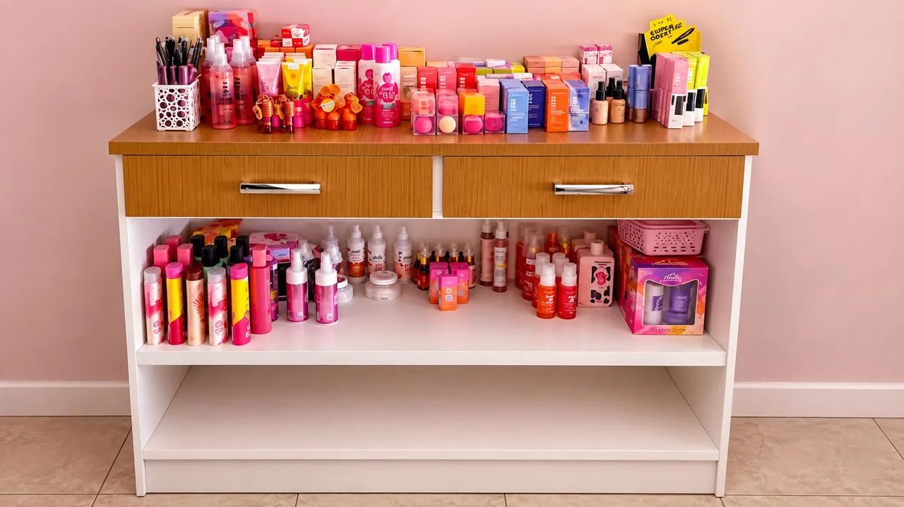 6 PRATILEIRAS + BALCÃO EM MDF ( VENDO SEPARADO ) - Foto 2