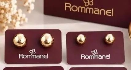 Brincos Bolinhas Rommanel 