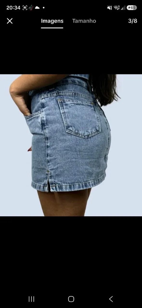 Short saia jeans (tam 44) - Foto 3