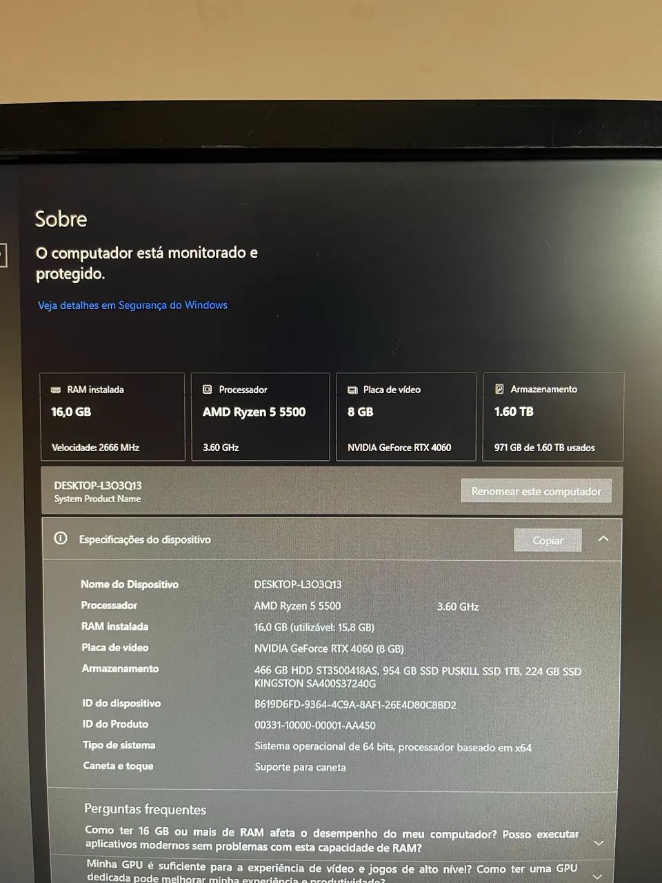PC Gamer RTX 4060 Ryzen 5 5500 - Foto 4