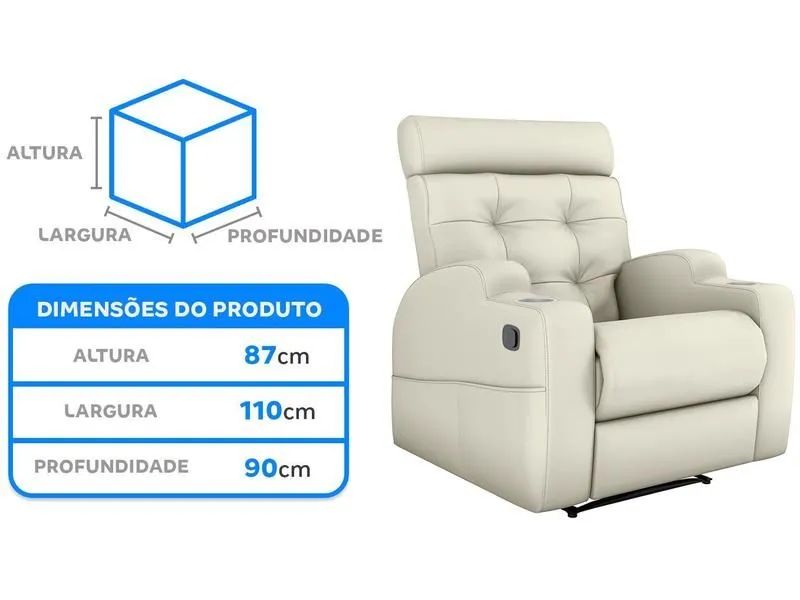 Poltrona Reclinável Moderna Matrix Compass - Foto 3