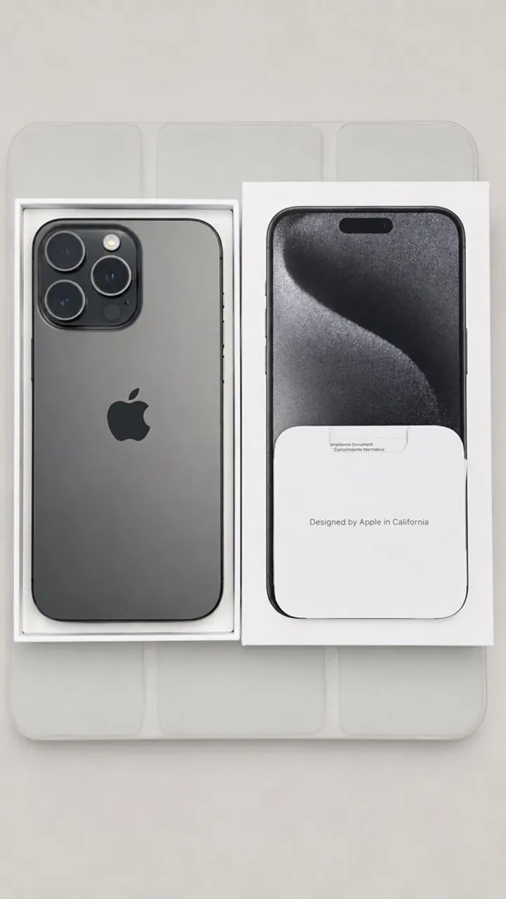 iPhone 15 Pro Max 256GB Preto - Único Dono - 100% Original - Com