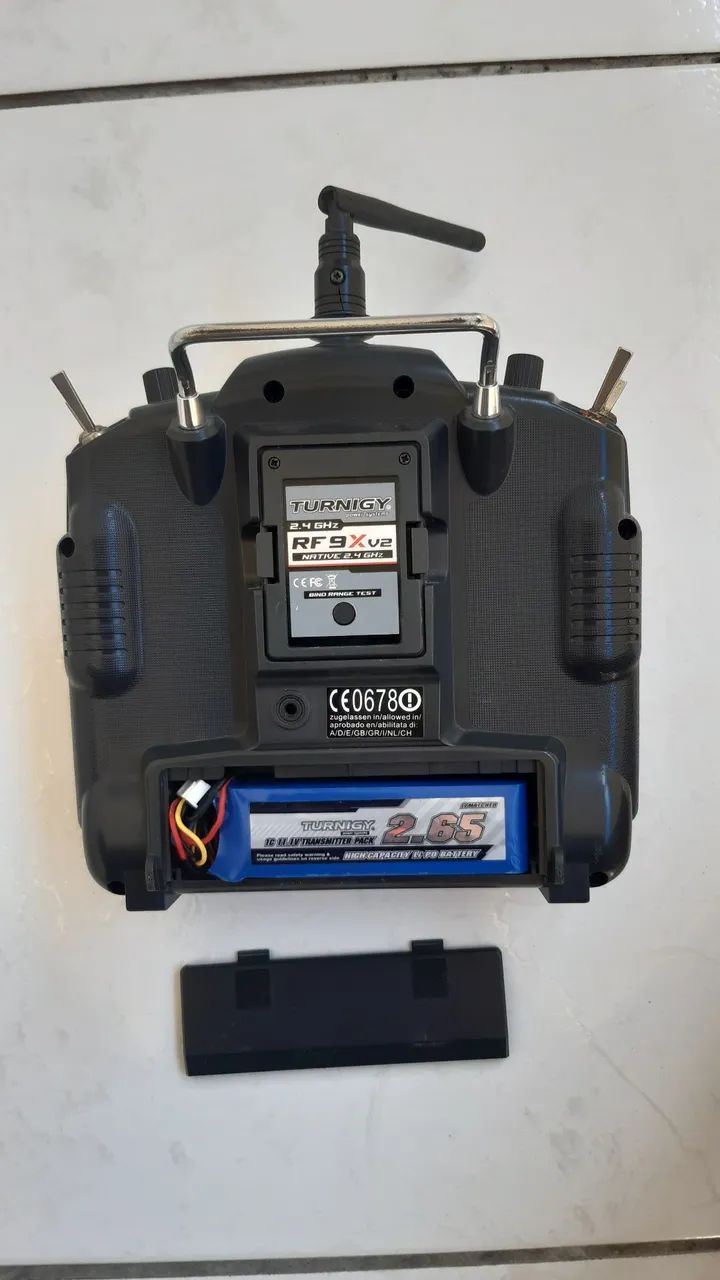 Rádio Turnigy 9X Modelo V2, em ótimo estado, com bateria de Lipo e 1 receptor  - Foto 4