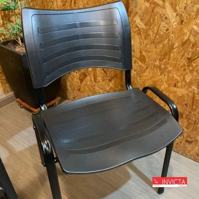 PROMOÇÃO  CADEIRA FIXA NEW ISO EMPILHÁVEL PARA ESCRITÓRIO/HOME OFFICE/RECEPÇÃO - Foto 4