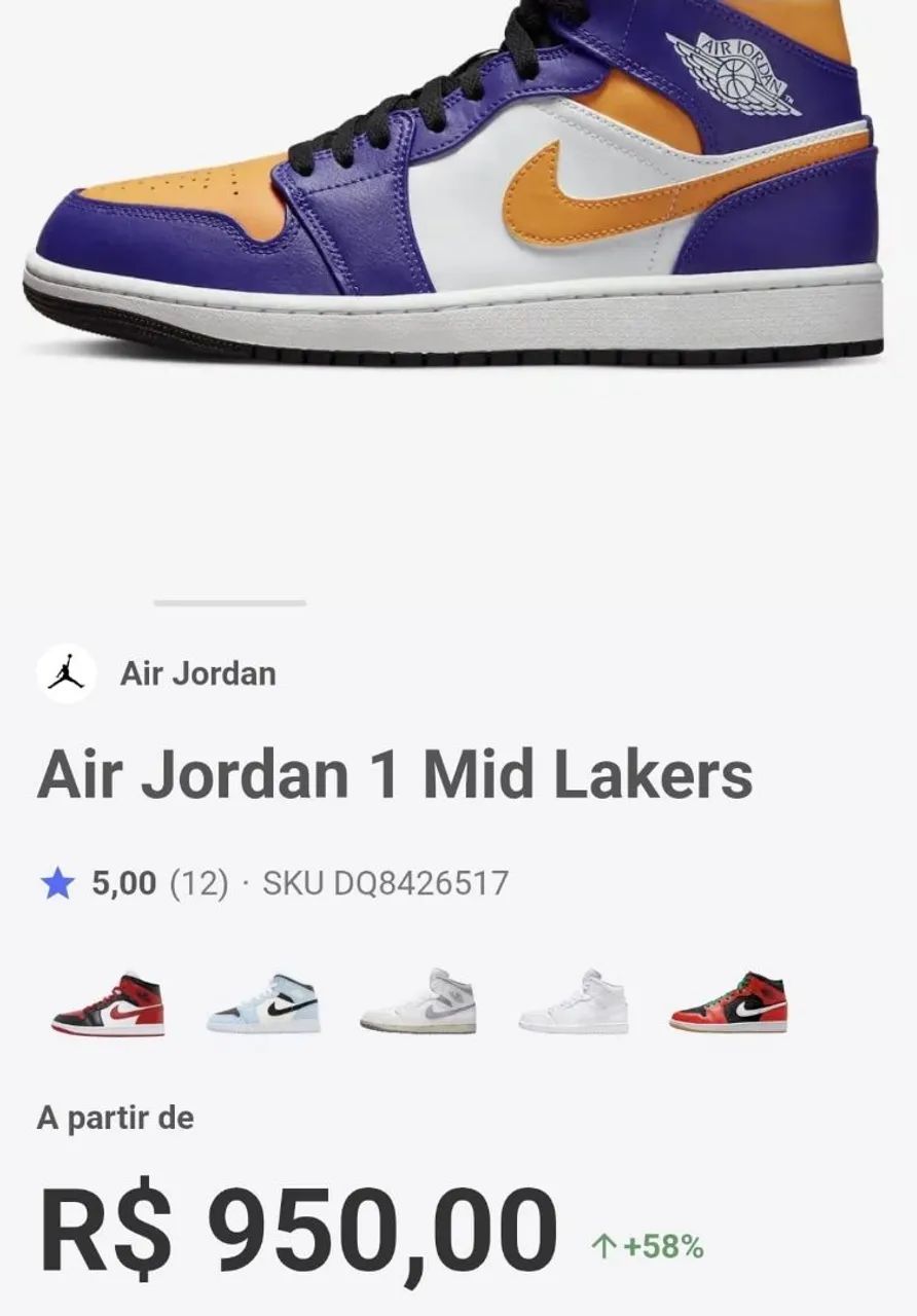Air Jordan 1 Mid Laikers 36 - Foto 4