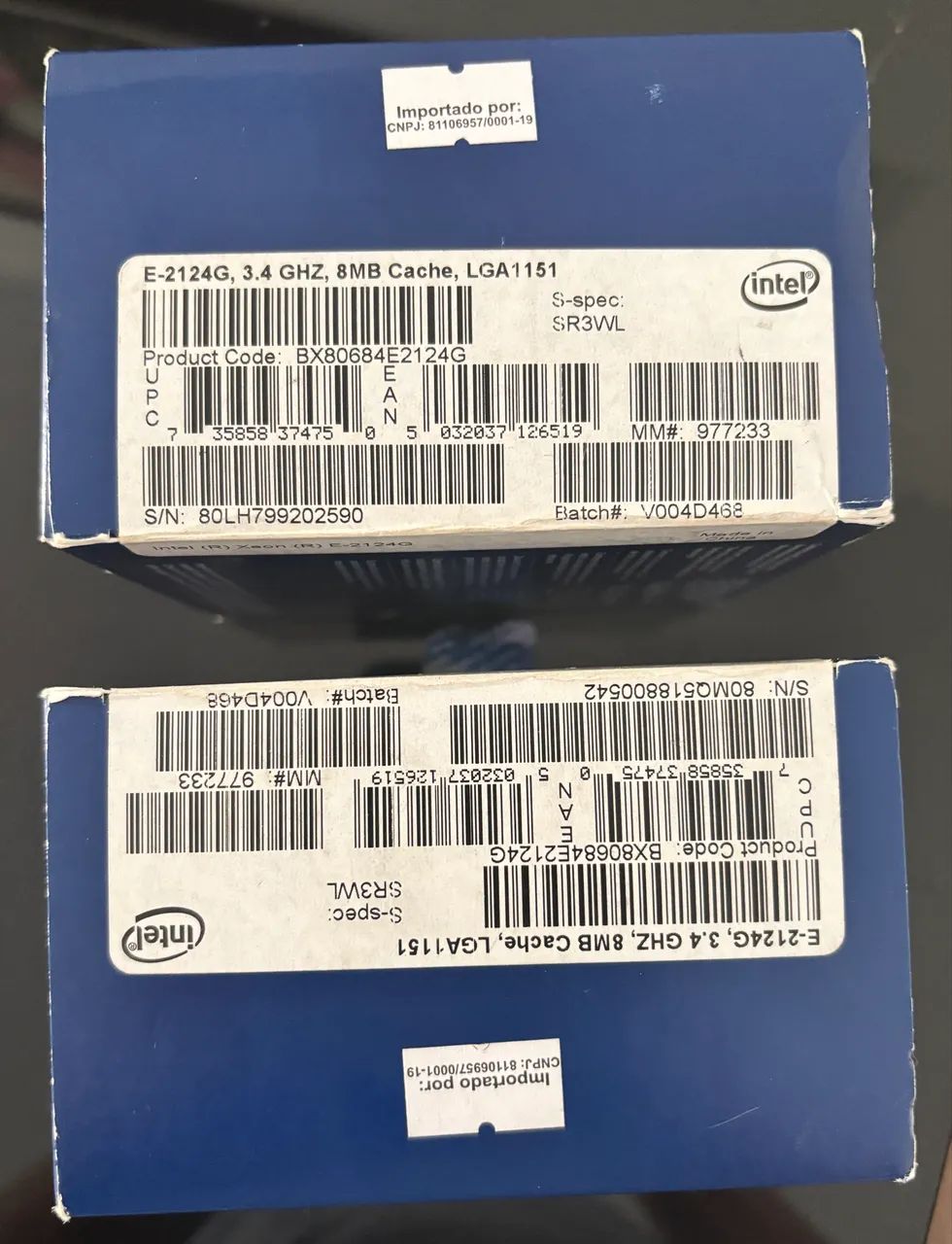 Lote 2 Intel Xeon E-2124G 3.4GHz 8Mb Cachê LGA1151 Servidor (NOVO) - Foto 2