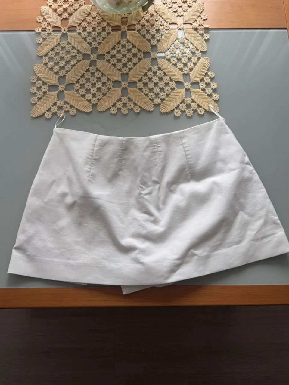 Short Saia Branca Zara - Foto 2