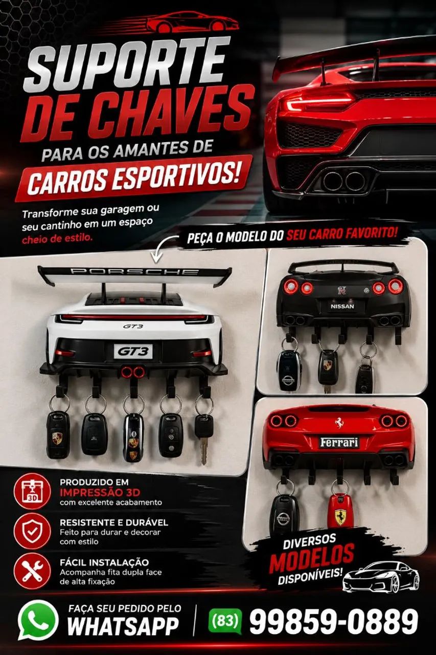Porta chaves 3D