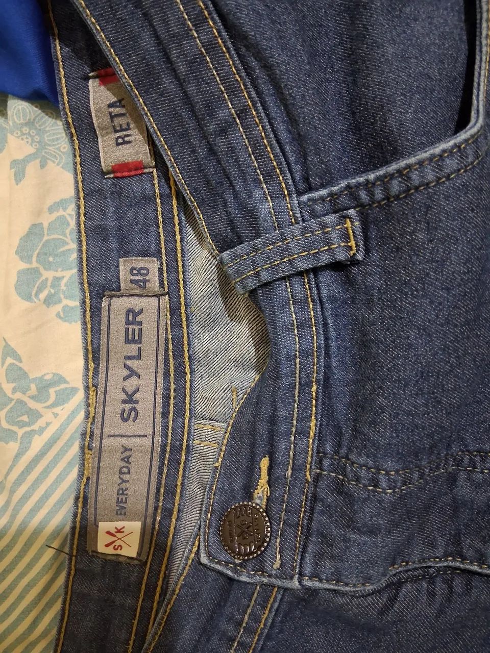 Calça skyler 48 jeans reta - Foto 2