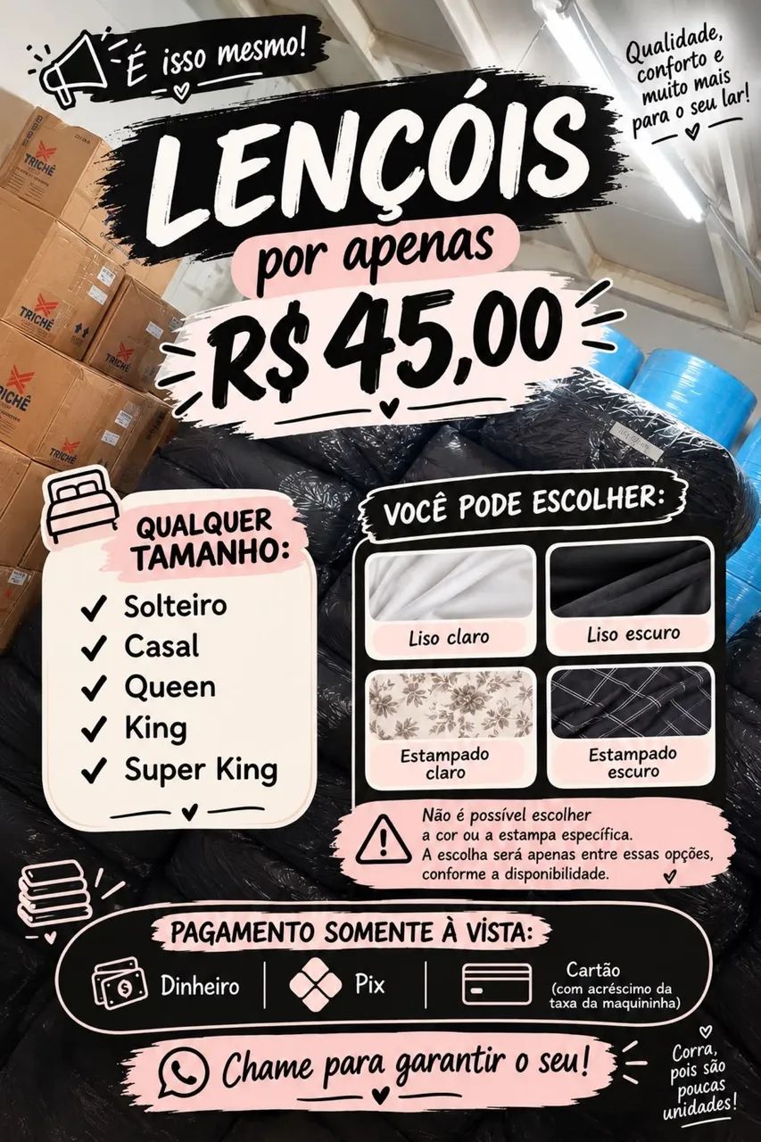 Lençol + fronhas - LENÇÓIS LD 