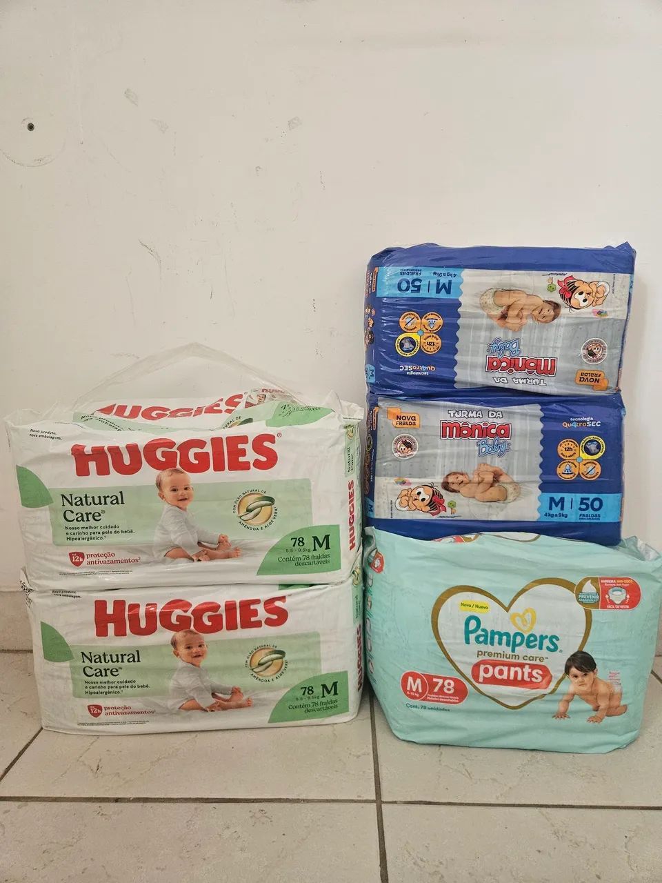 Fraldas Huggies Pumpers e Turma da Monica