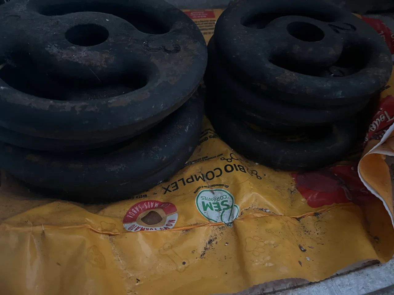 8 conjunto de anilhas vazadas de ferro fundido - Foto 2