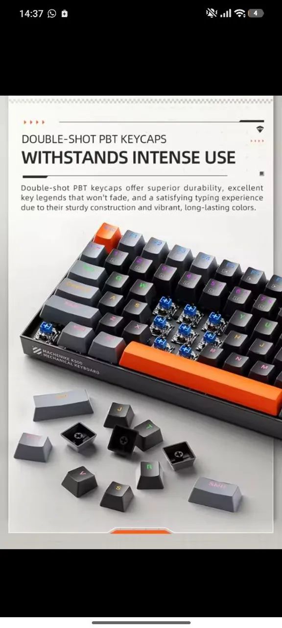 Teclado mecânico machenike k500A - Foto 4