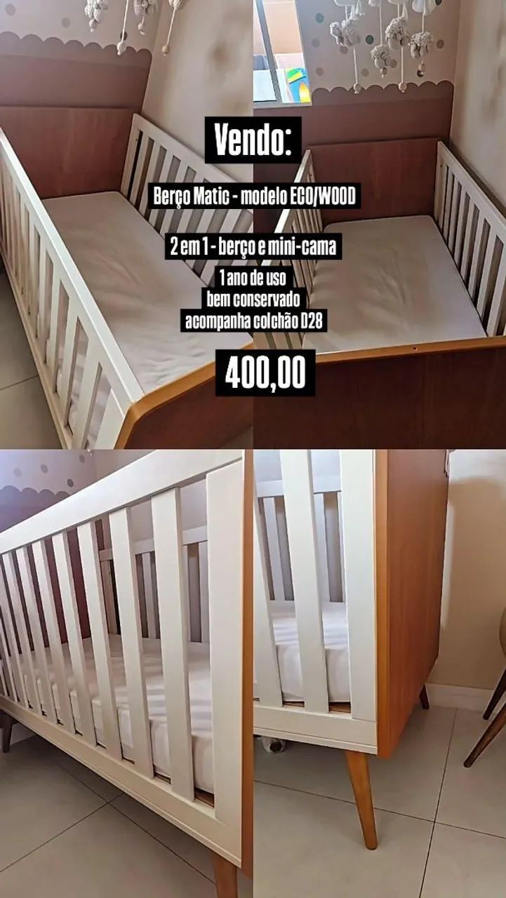 Berço 2 em 1 - MATIC