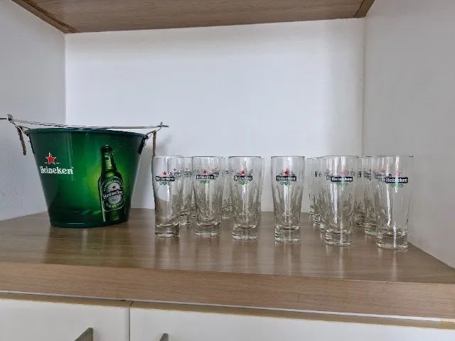 Kit Heineken Original - 24 Tulipas 150ml + Balde - Foto 3