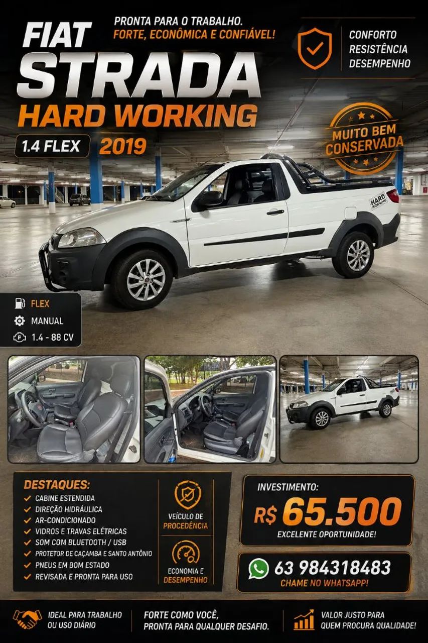 Fiat Strada Working Hard 1.4 Fire Flex 8V CS 2019