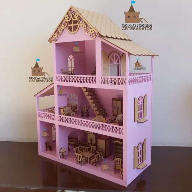Casinha de Boneca Montada e Pintada NOVA - Foto 2