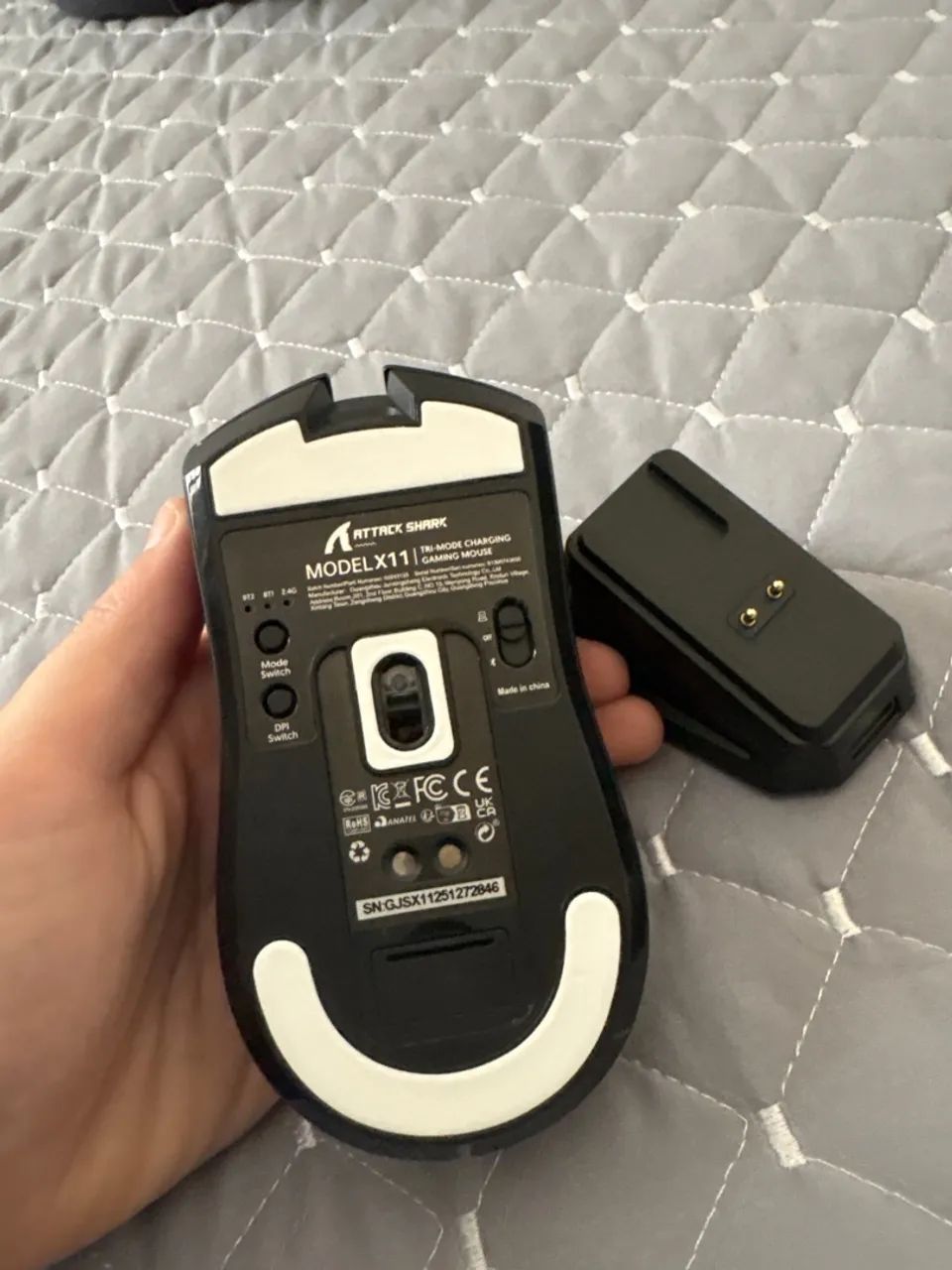 Mouse atack shark x11 com base de carregamento - Foto 3