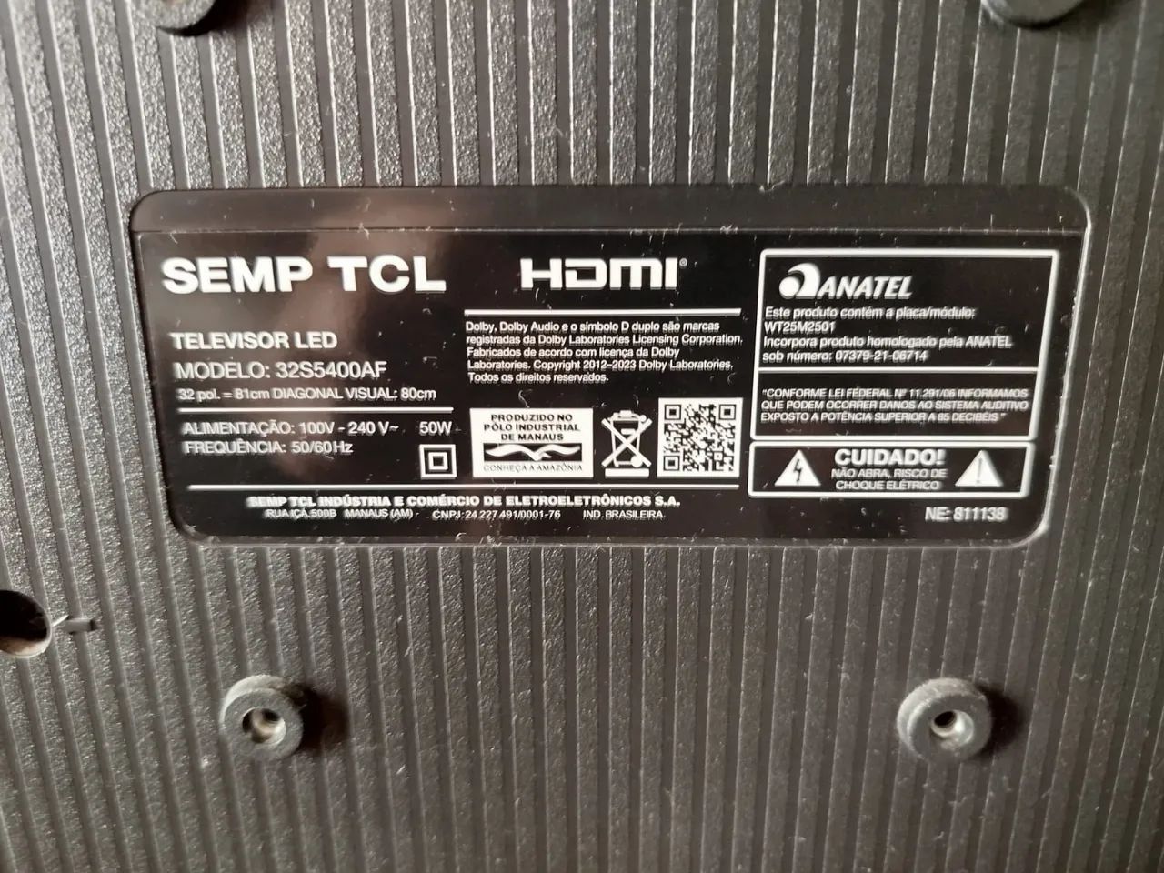 Tv Semp TCL 32" com defeito  - Foto 4