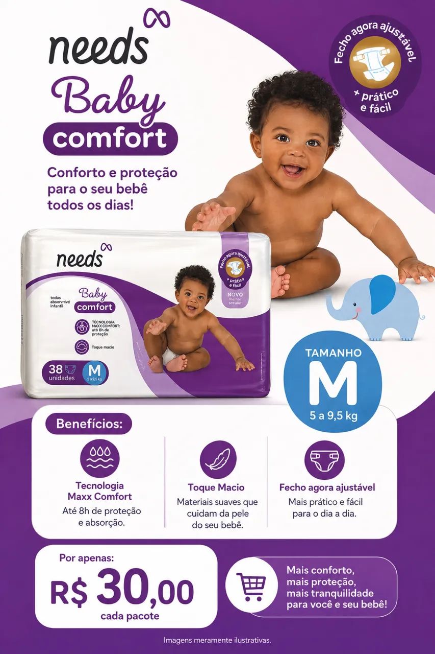 FRALDAS Needs Baby Comfort