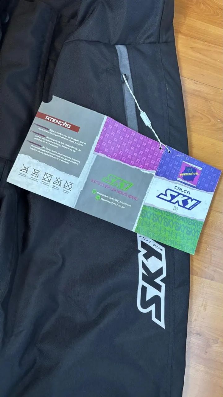 calça masculina sky r impermeável preta - Foto 3