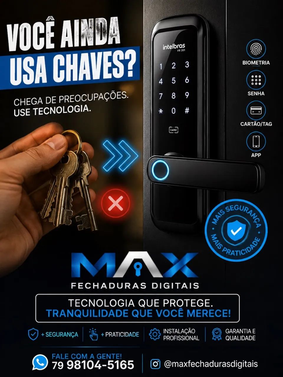 Instalação de fechadura eletrônica 
