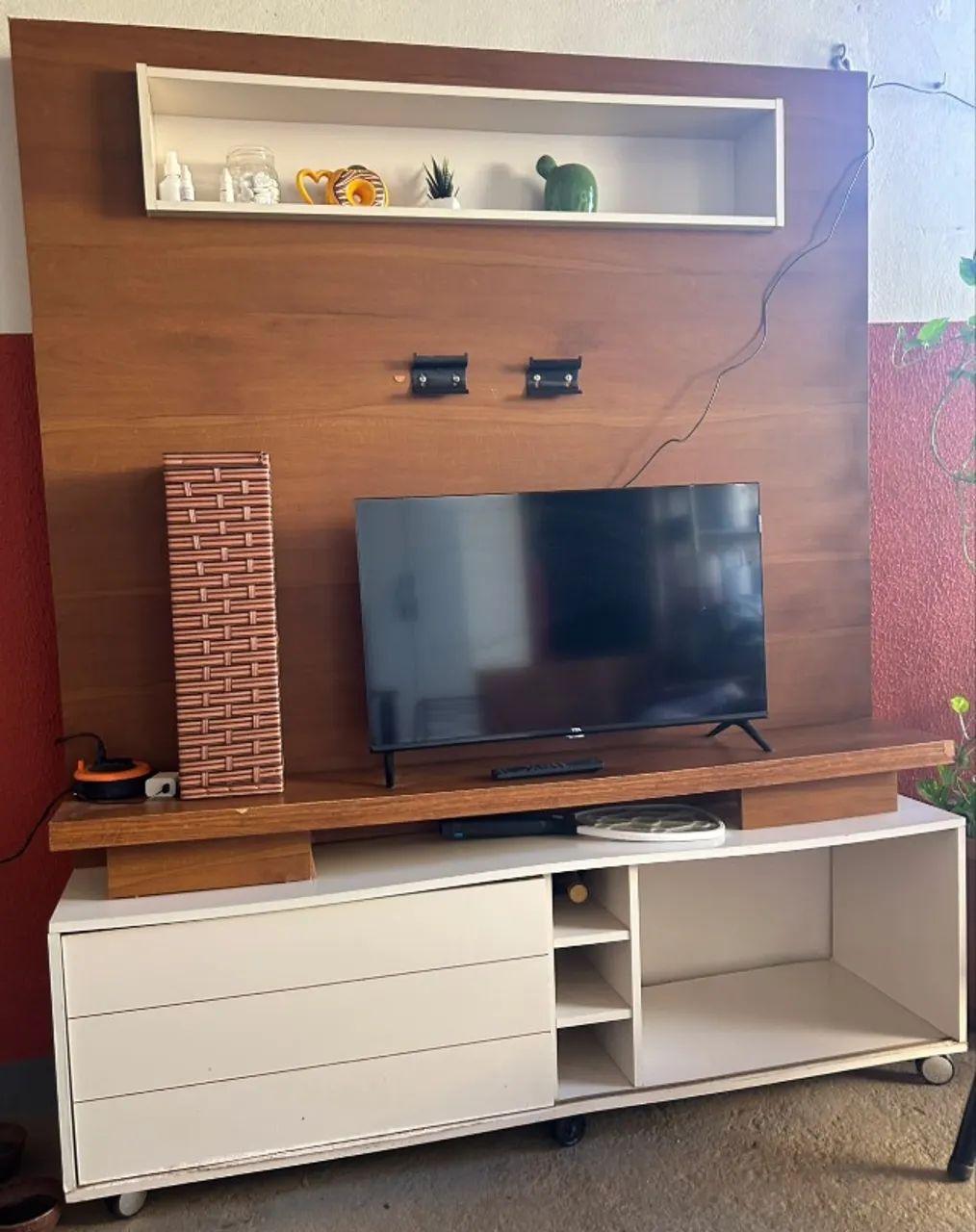 Rack com Painel para TV com Rodinhas