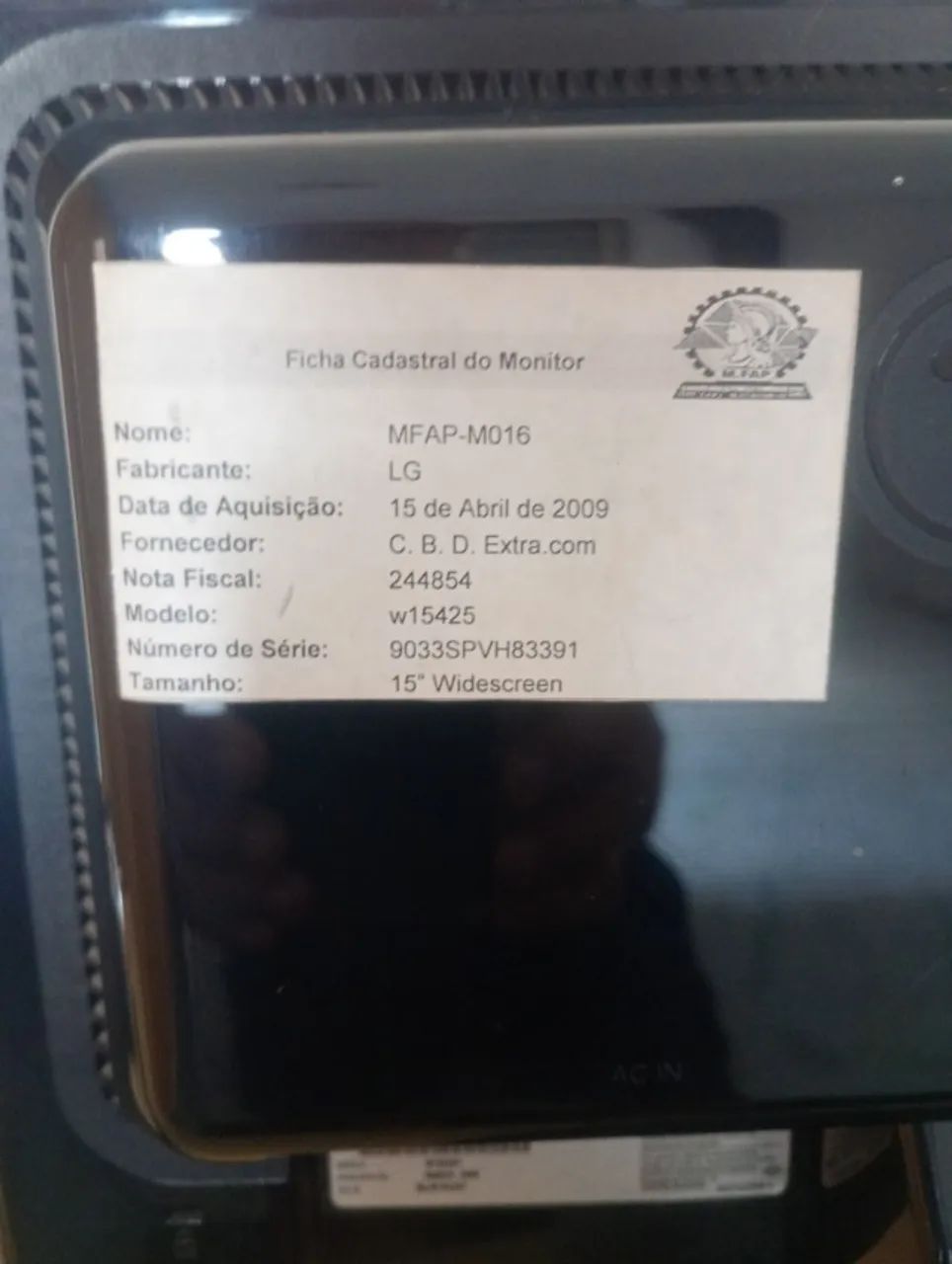 MONITOR LG 15 POLEGADAS LG