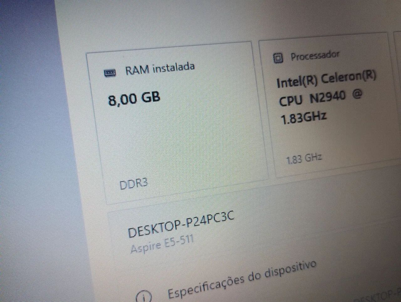 Notebook Acer, 8GB de RAM, SSD  - Foto 4