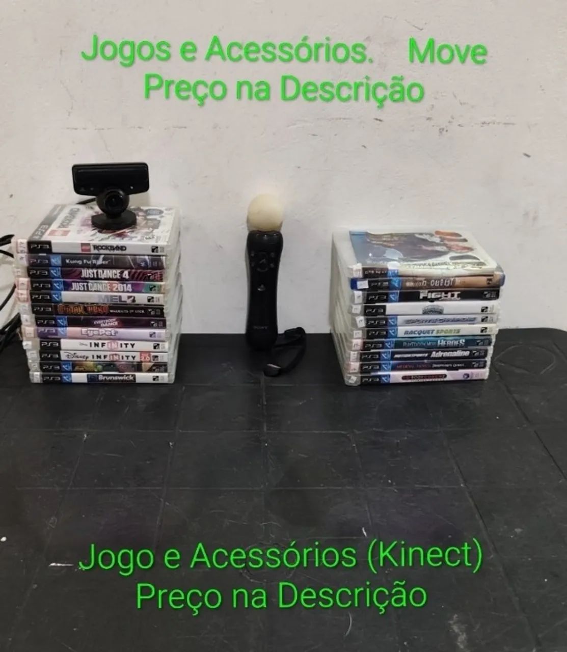 Jogos e Acessórios Move (Kinect) Ps3 - Ac cartão e Olx pay 