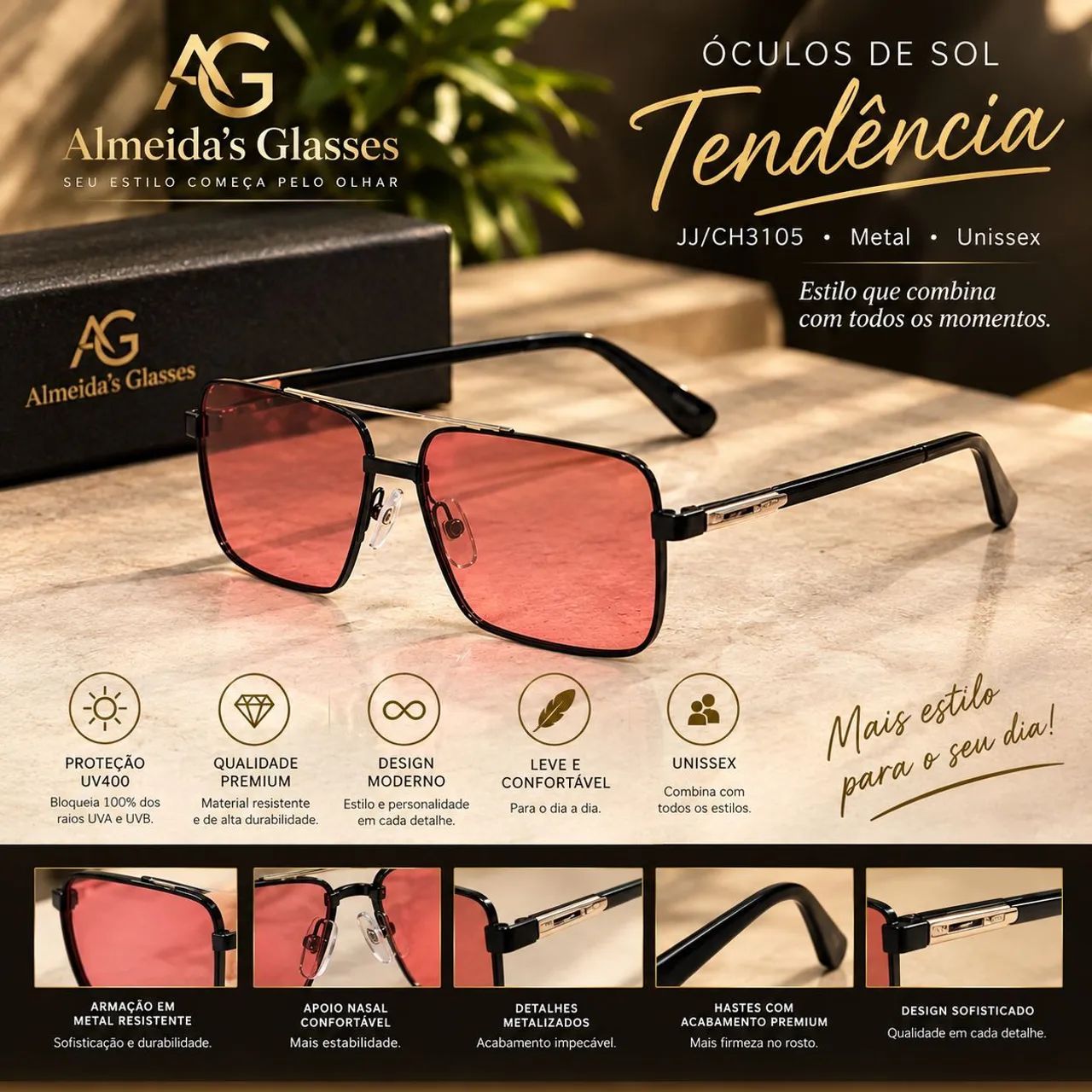 Oculos de Sol tendência. 