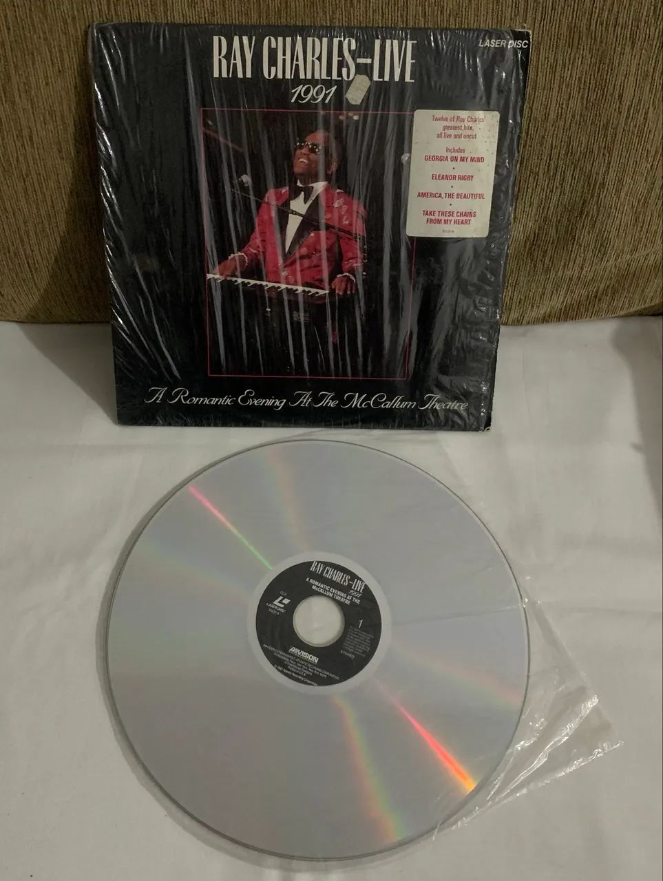 Laserdisc ray charles 1991 LD raro mídia muito bom estado  - Foto 4