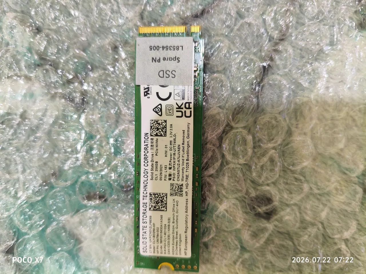 SSD nvme 256GB