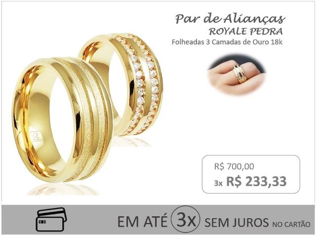 Riqueza nos Detalhes!! Par de Alianças