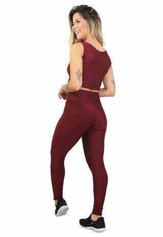 Conjunto Calça Legging e Cropped Basic - Foto 3