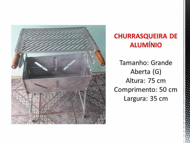 Churrasqueira grande aberta
