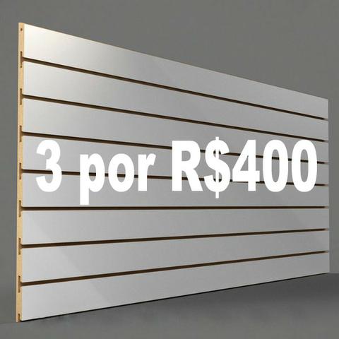 3 Placas Painel de MDF canaletada