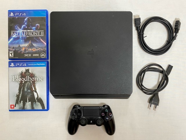 Ps4 Slim 500gb Prata Seminovo + 2 Jogos Garantia E Nota