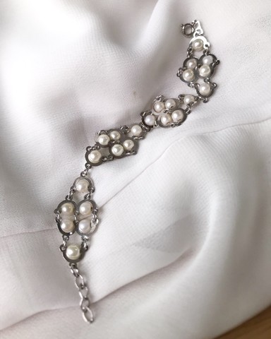 PULSEIRA ROMMANEL EM RÓDIO COM PÉROLAS  - Foto 4