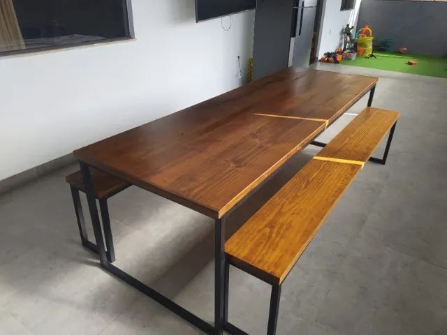 Mesa de jantar estilo industrial - Foto 4