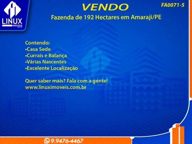 Fazenda em Amaraji/PE à Venda - Foto 2