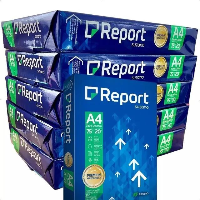 CAIXA COM 10 RESMAS DE PAPEL REPORT A4 BRANCO - Foto 3