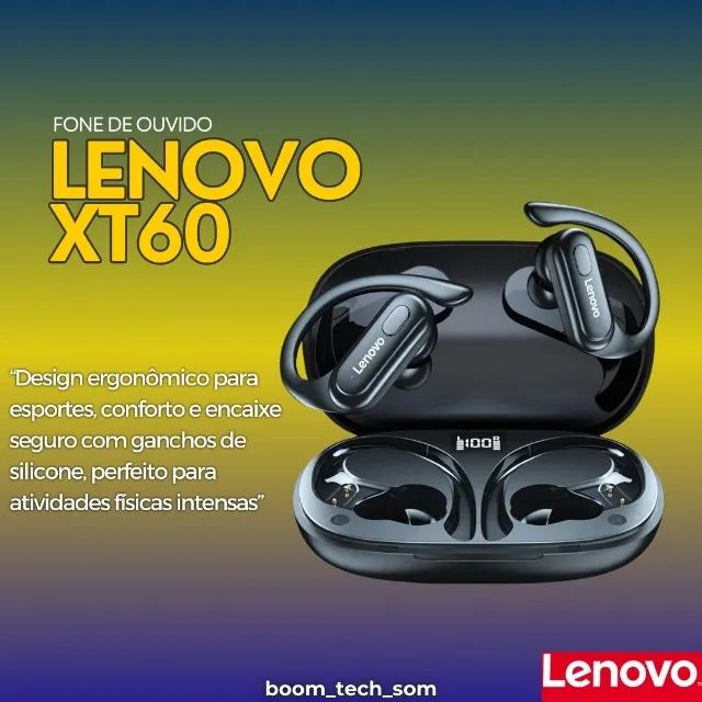 Fone Sem Fio Lenovo XT60 Bluetooth | Esportivo | Garantia | Pronta Entrega