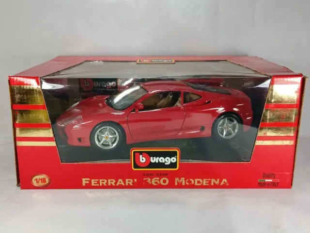 Miniatura Ferrari 360 Modena 1999 Bburago 1/18 (caixa) - Hobbies e